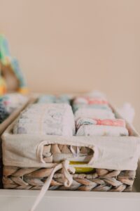 basket of diapers